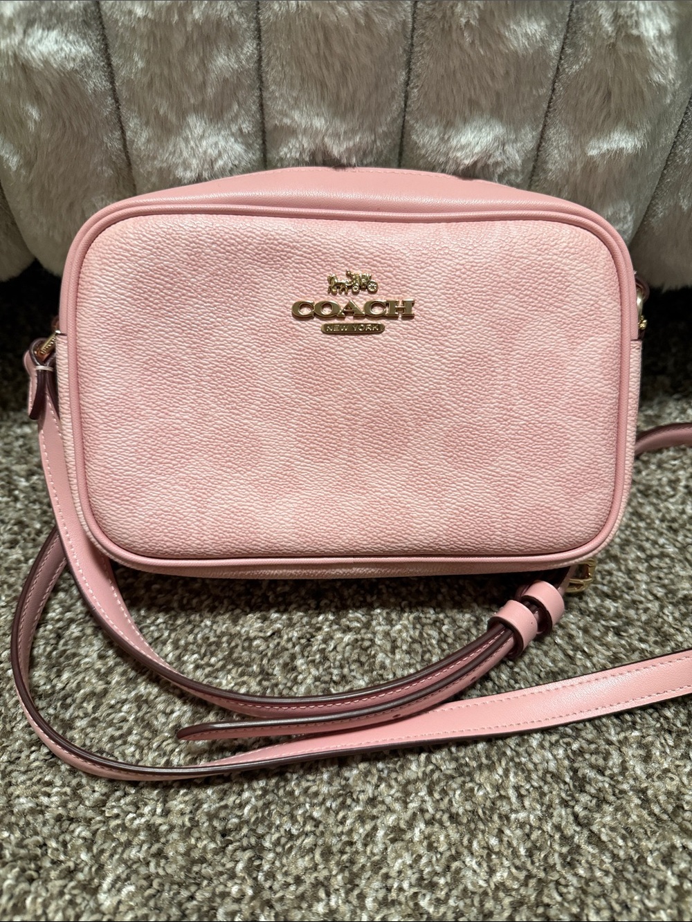 NWOT Coach Pink Pebbled Leather Crossbody